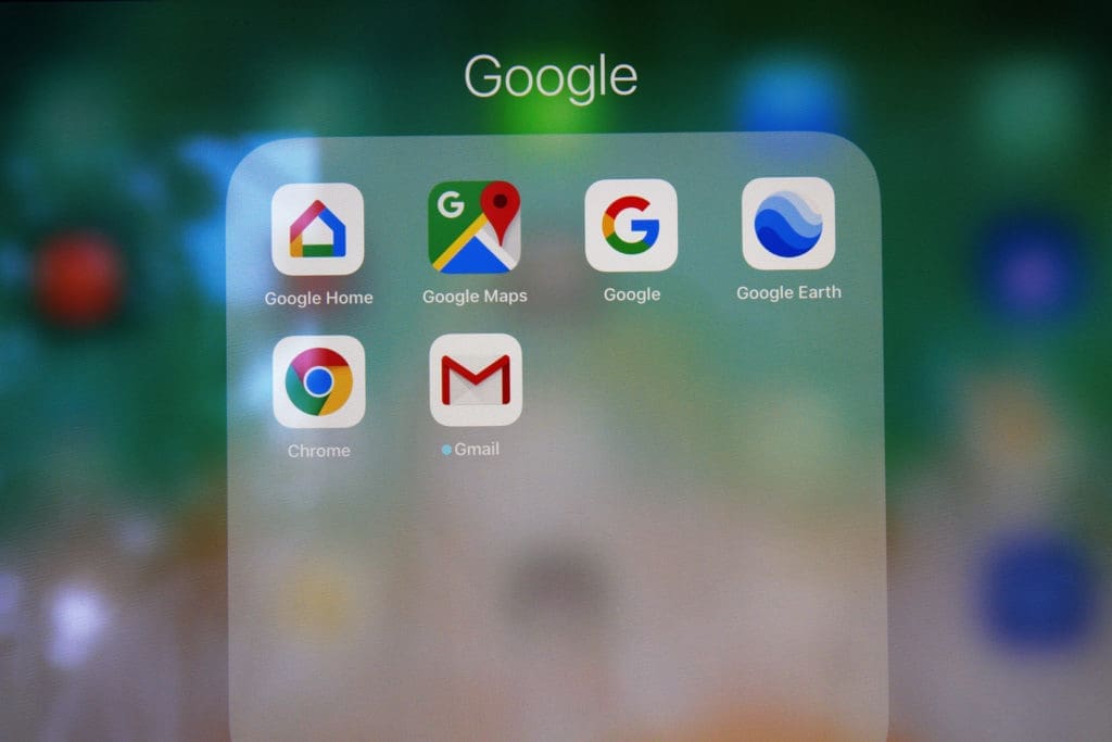 Phone Screen showing Google app icons